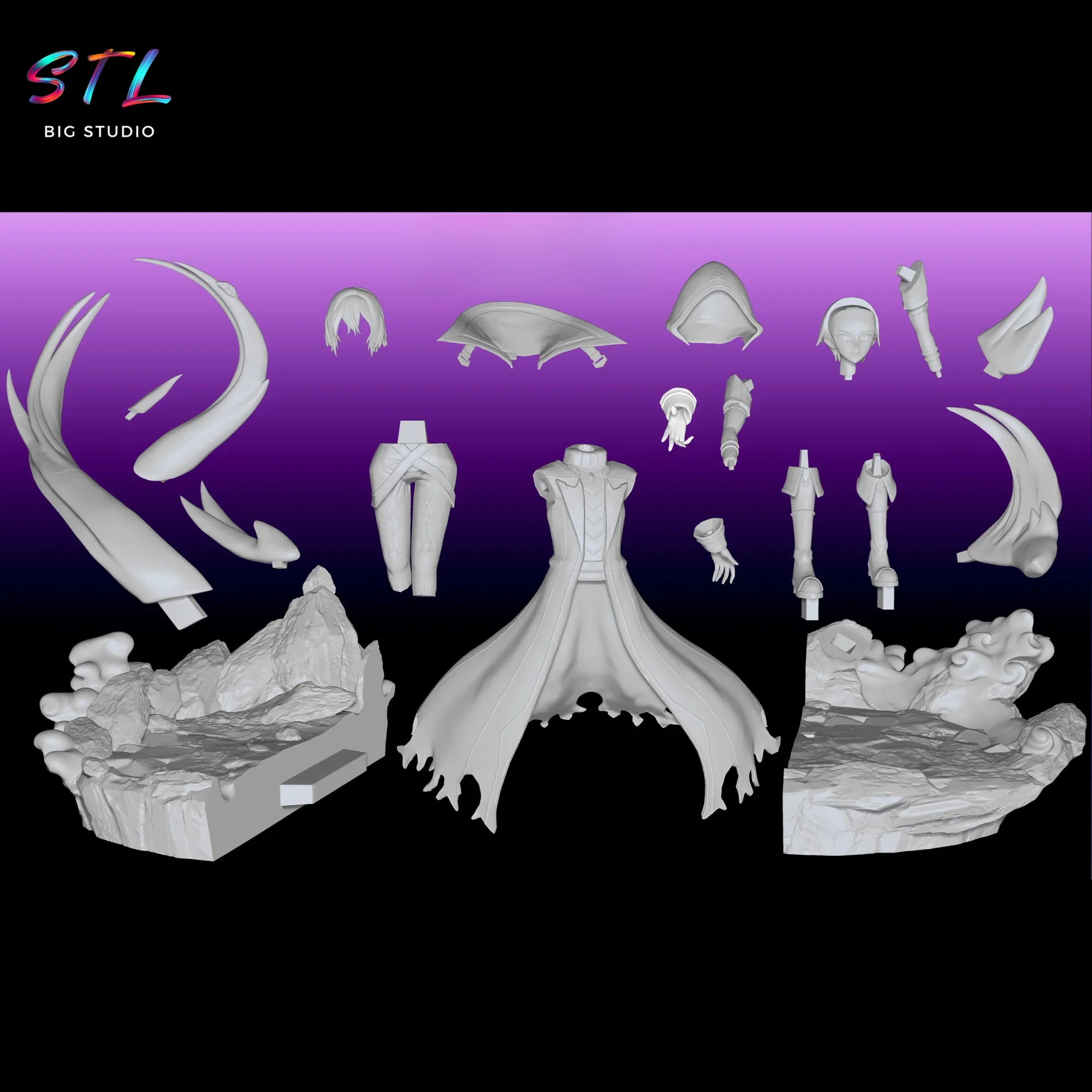 stl cid kagenou the eminence in shadow impresion 3d figura stl cid kagenou the eminence in shadow impresion 3d figura