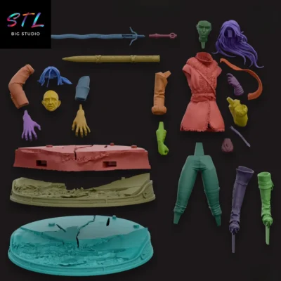 stl ciri the witcher para impresion 3d