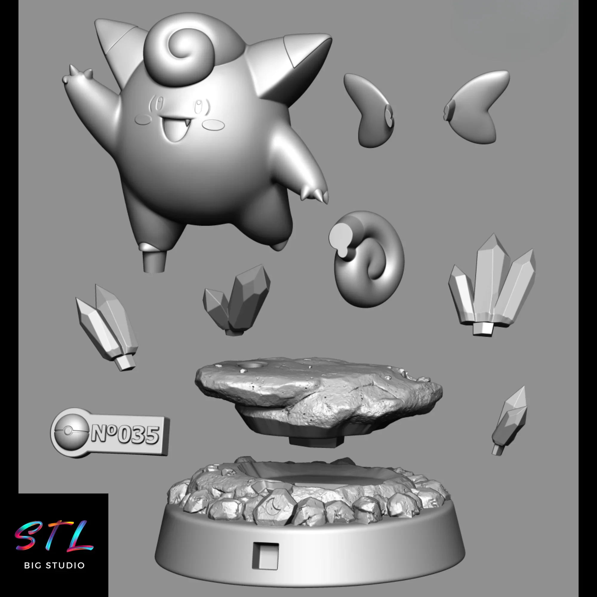 stl clefairy stl pokemon para impresion 3d stl clefairy stl pokemon para impresion 3d