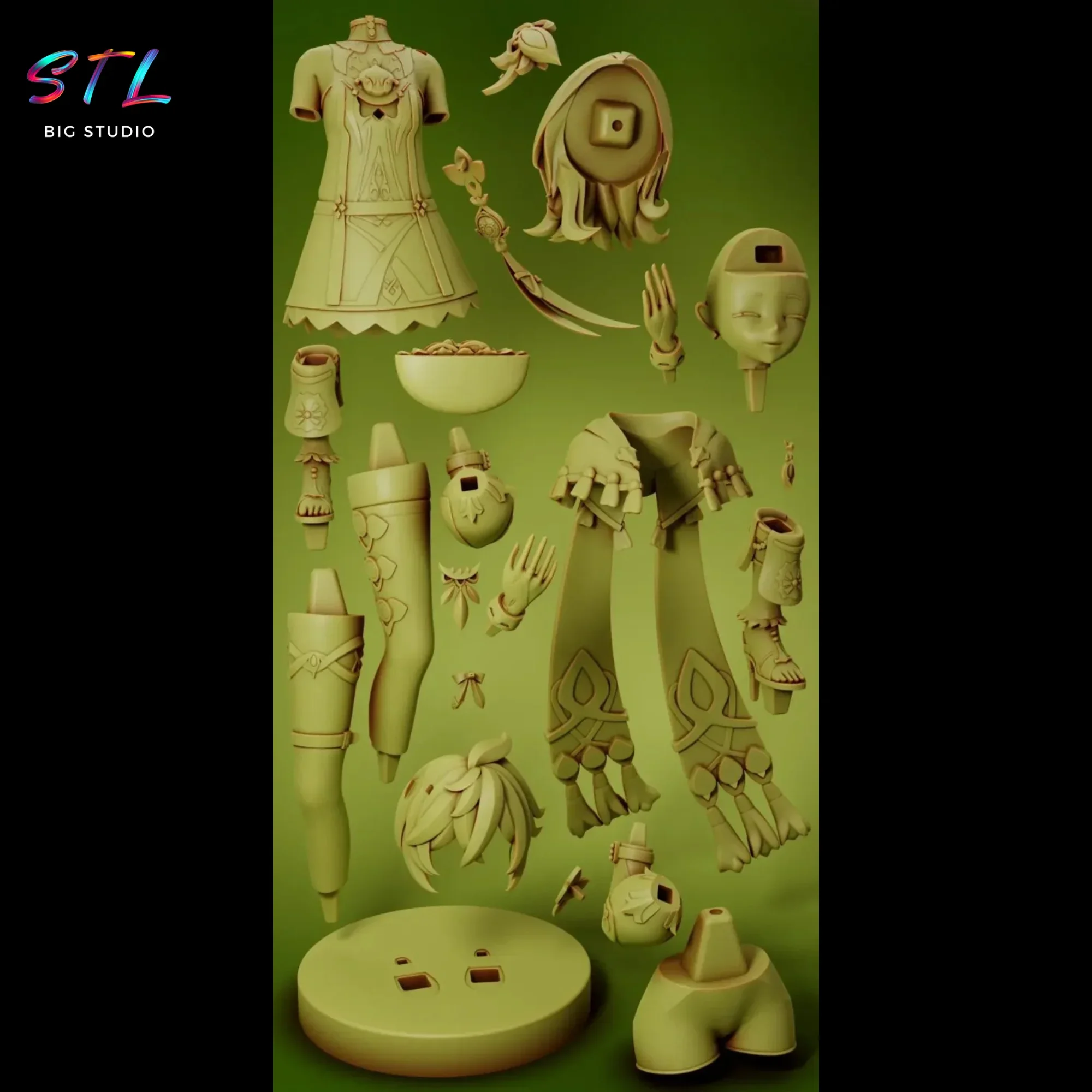 stl collei genshin impact para impresion 3d stl collei genshin impact para impresion 3d