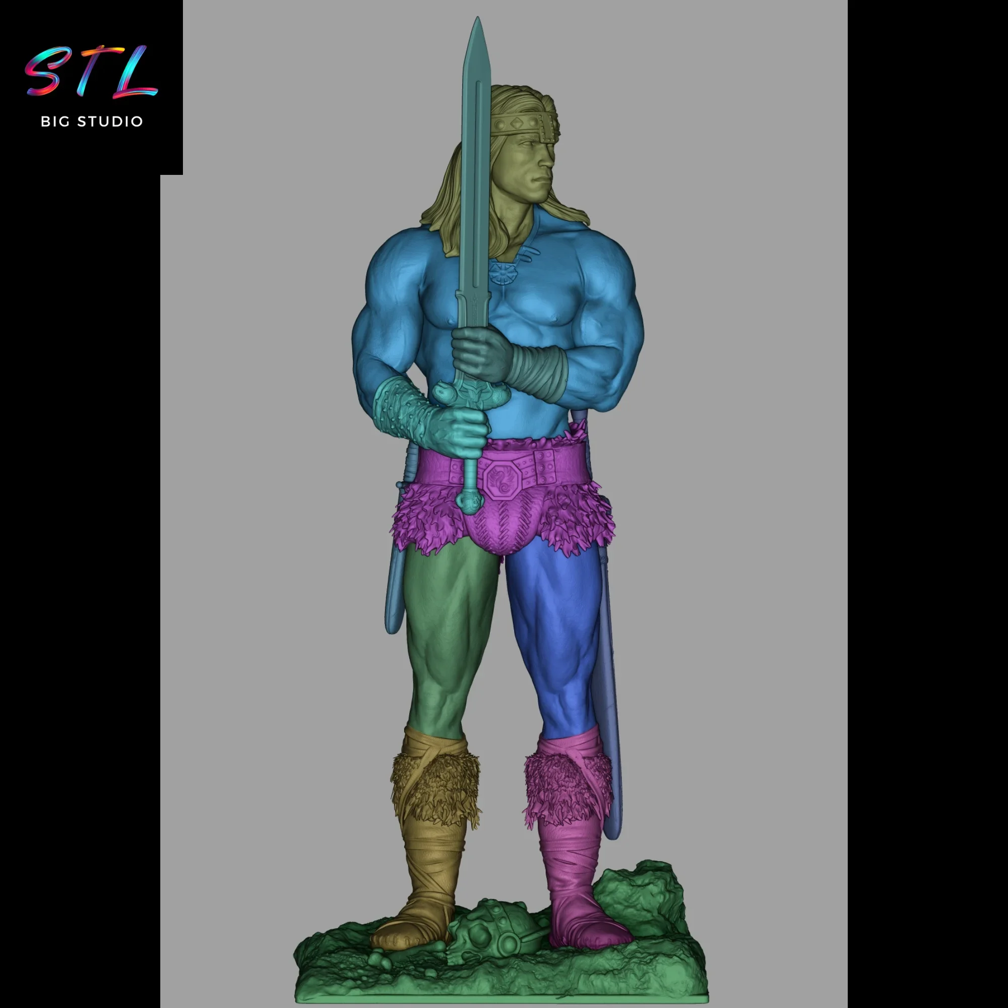 stl conan el barbaro figura impresion 3d stl conan el barbaro figura impresion 3d
