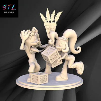 stl crash bandicoot figura impresion 3d