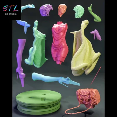 stl cruella de vil figura 101 dalmatas para impresion 3d