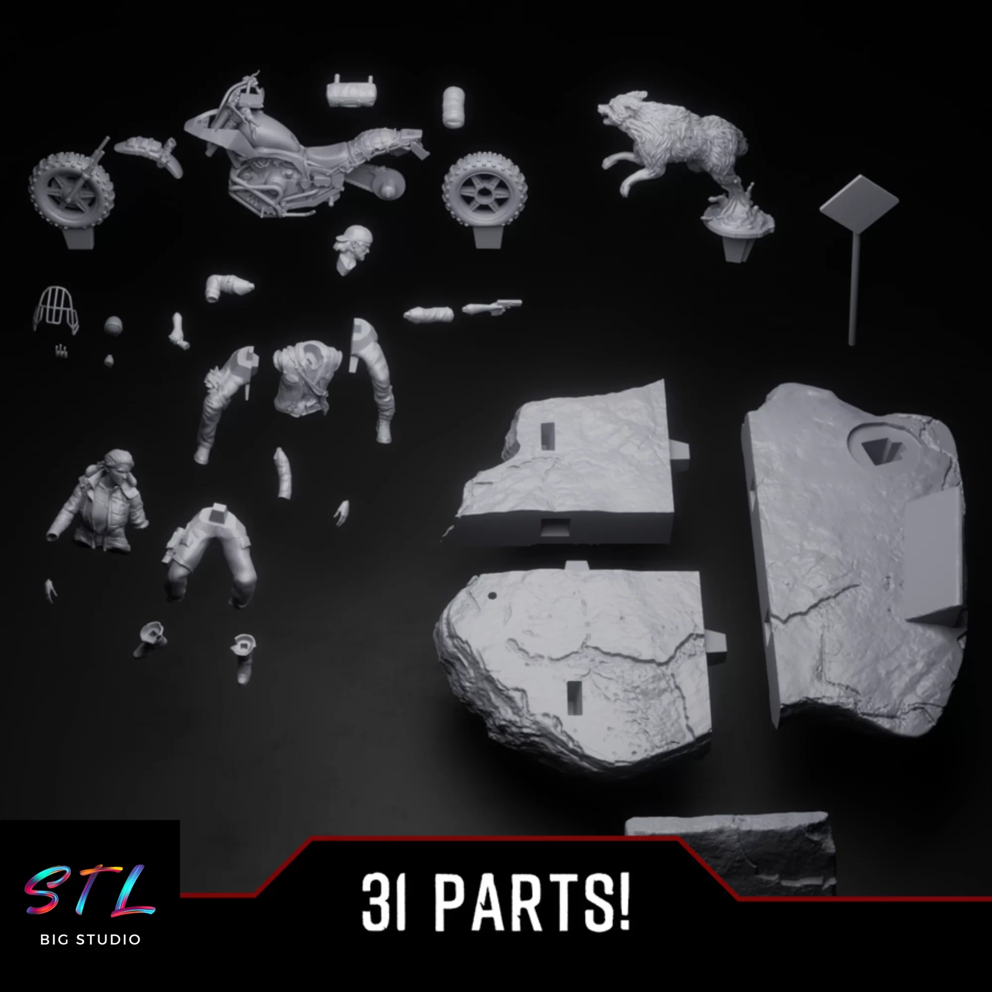 stl days gone diorama impreison 3d stl days gone diorama impreison 3d