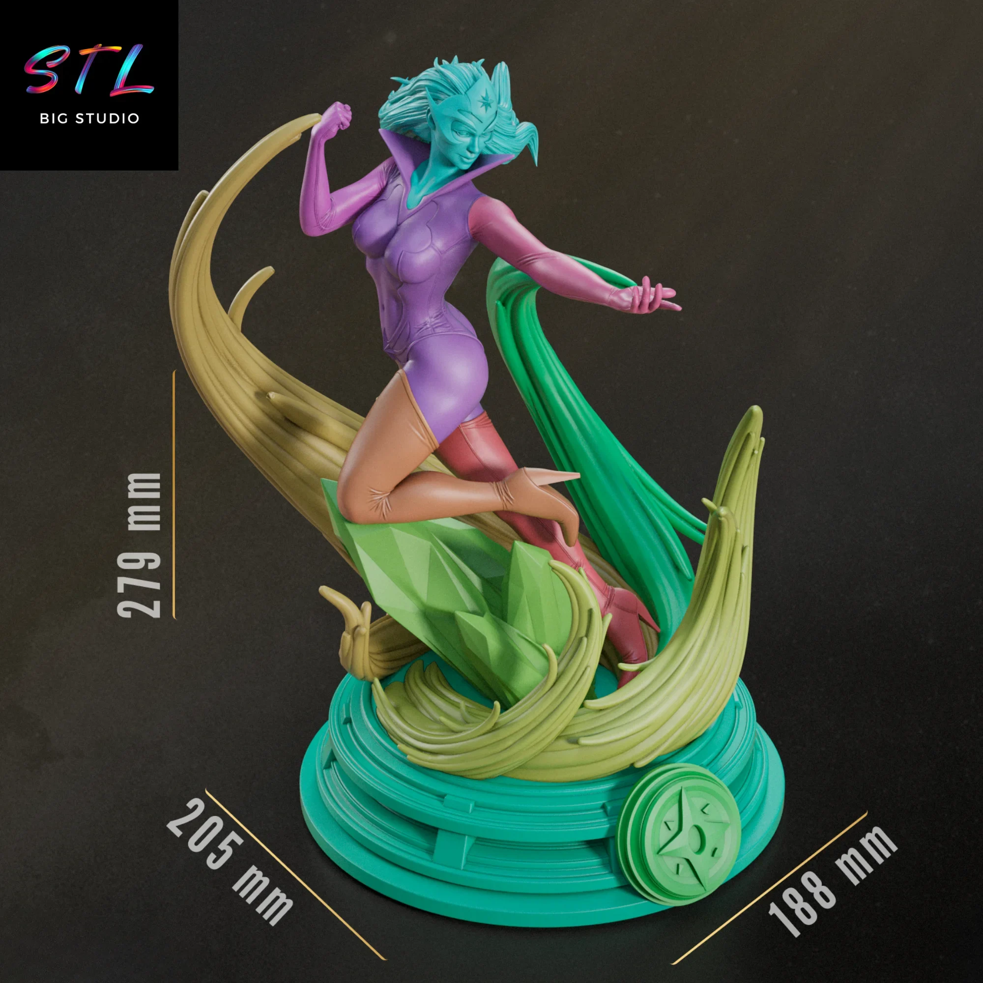 stl dc comics star sapphire figura impresion 3d stl dc comics star sapphire figura impresion 3d