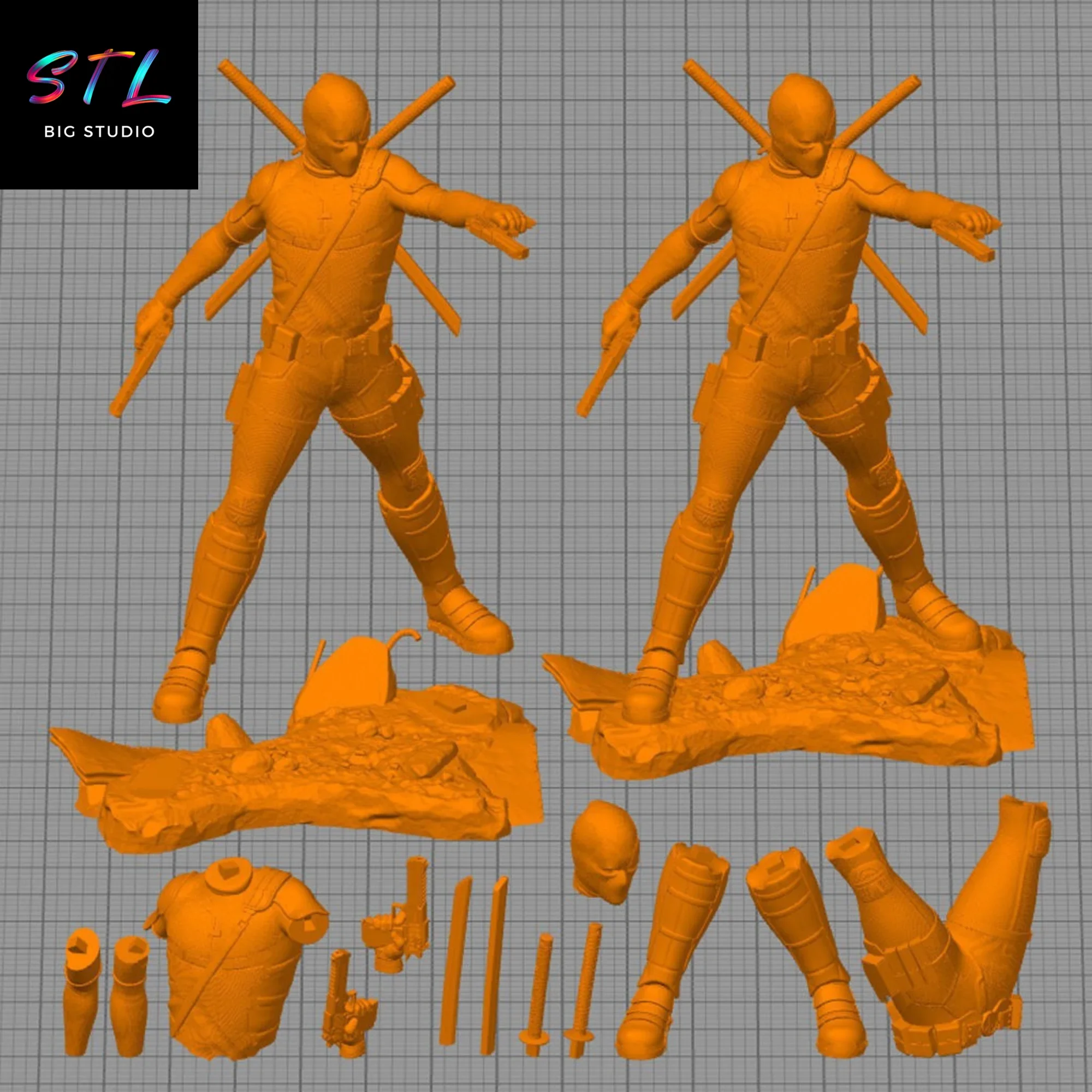 stl deadpool para impresion 3d figura marvel stl deadpool para impresion 3d figura marvel