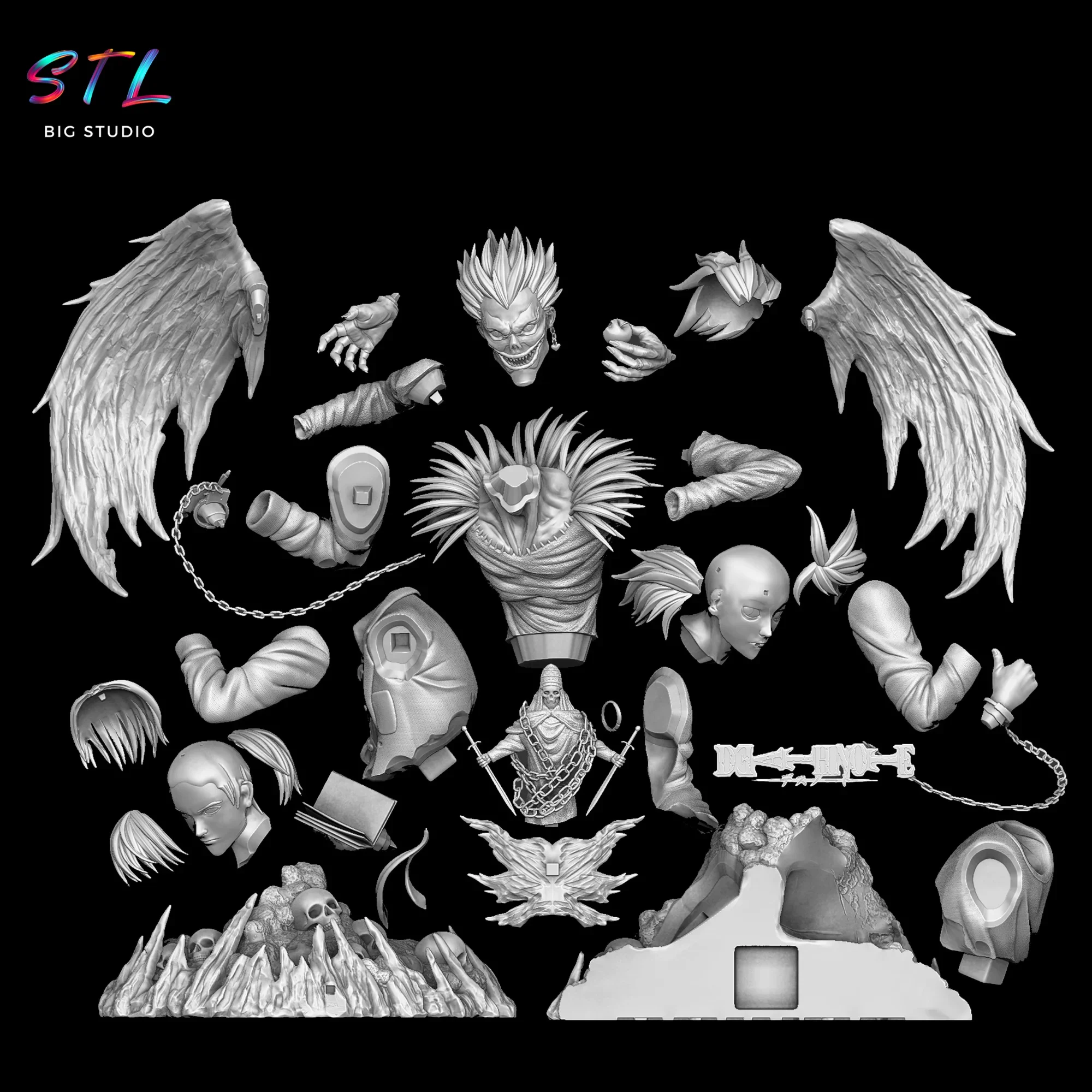 stl death note impresion 3d figura l vs kira stl death note impresion 3d figura l vs kira