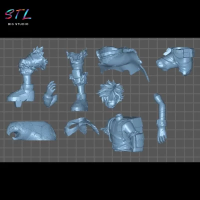stl deku vigilante figura 3d my hero academia