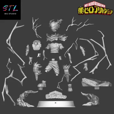 stl deku vigilante impresion 3d my hero academia