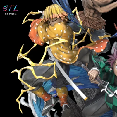 stl demon slayer diorama kimetsu no yaiba impresion 3d