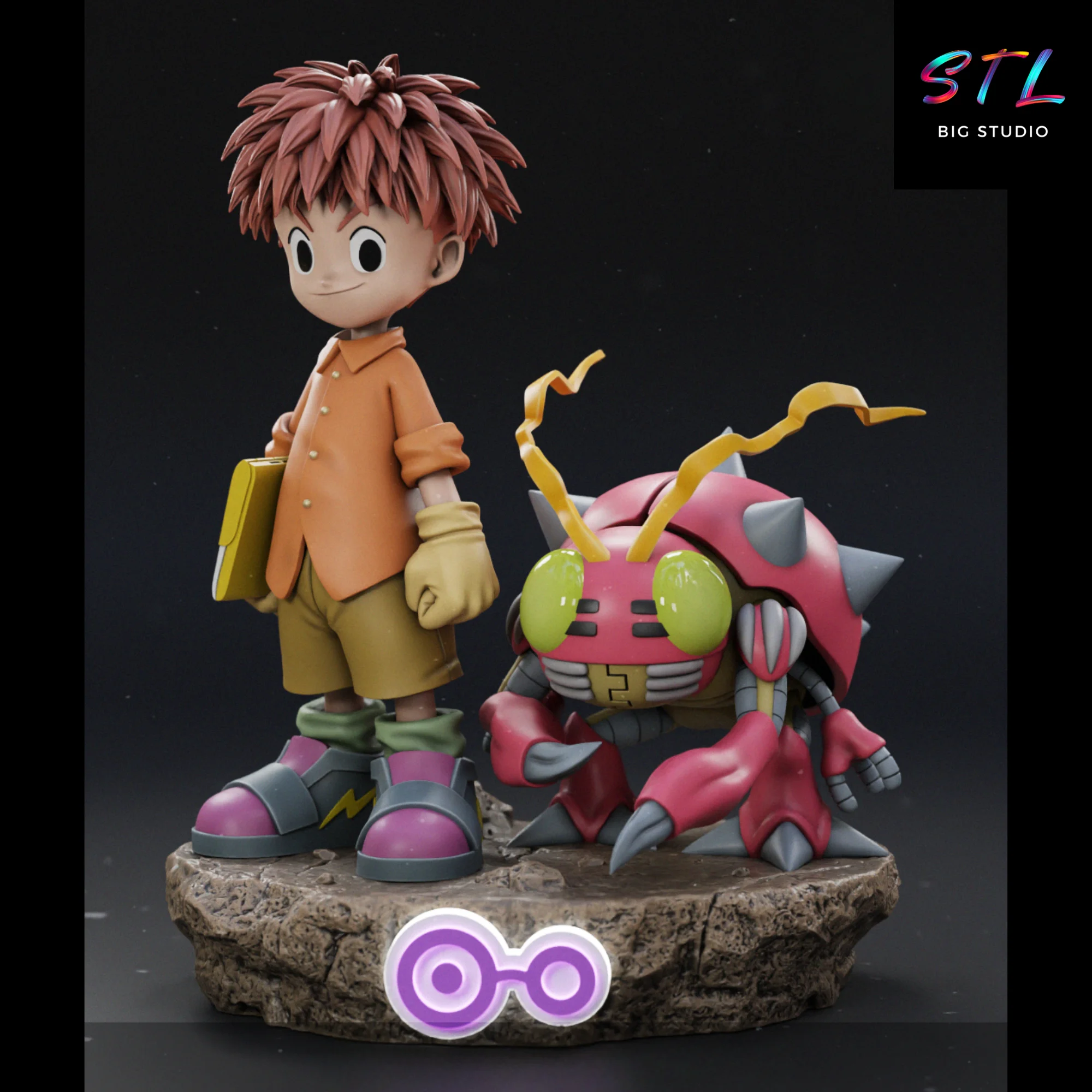 stl digimon diorama impresion 3d