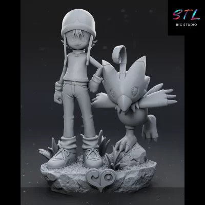 stl digimon diorama impresion 3d