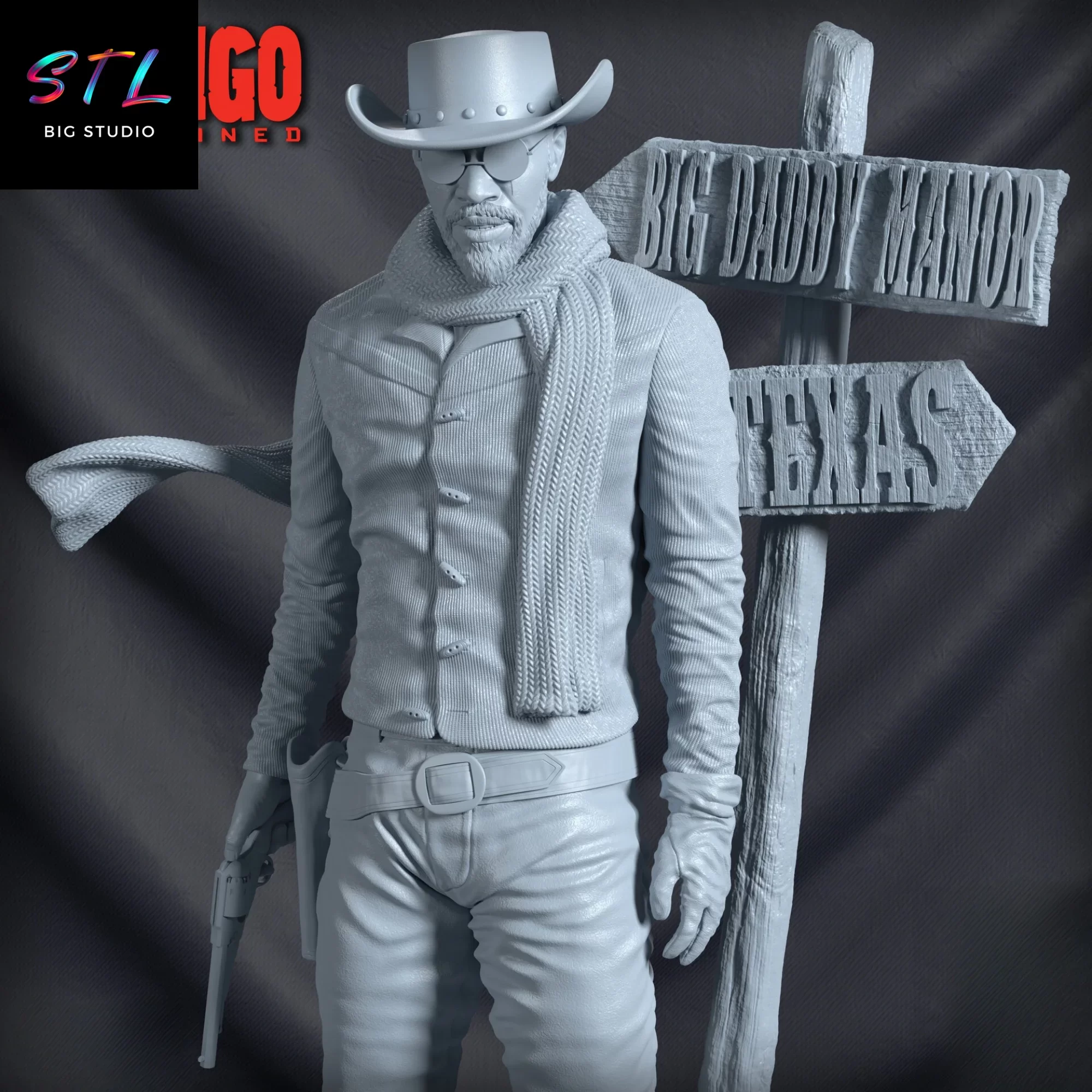 stl django jamie foxx impresion 3d stl django jamie foxx impresion 3d