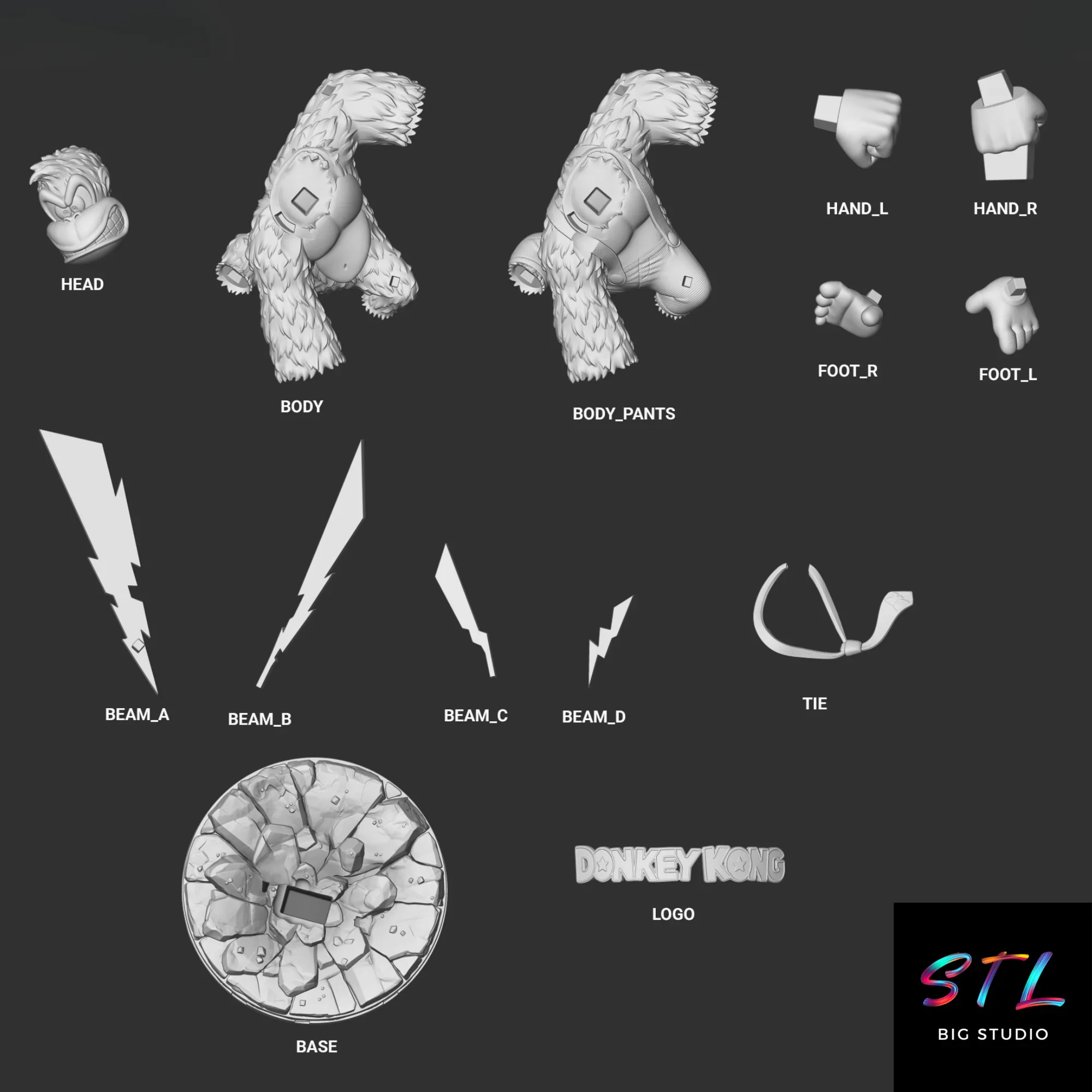 stl donkey kong impresion 3d stl donkey kong impresion 3d