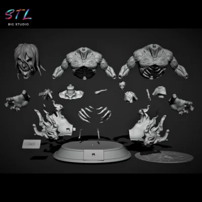 stl eren titan diorama attack on titan impresion 3d