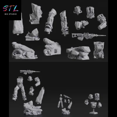 stl fallout t-60 power armor impresion 3d