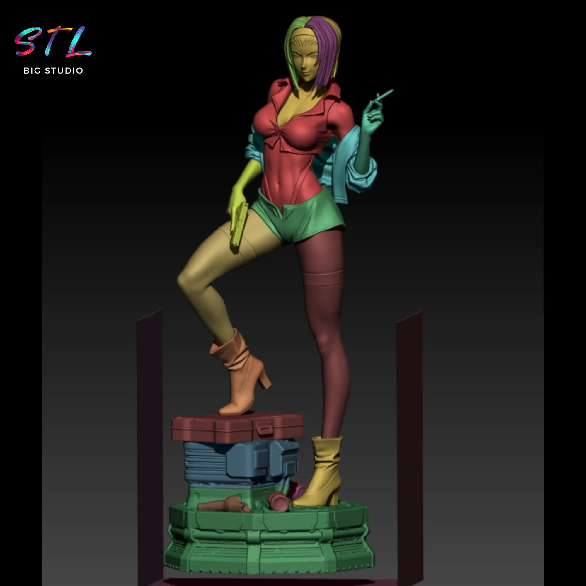 stl faye valentine figura cowboy bebop para impresion 3d stl faye valentine figura cowboy bebop para impresion 3d