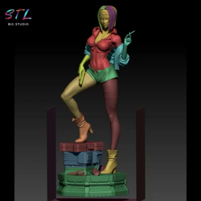 stl faye valentine figura cowboy bebop para impresion 3d