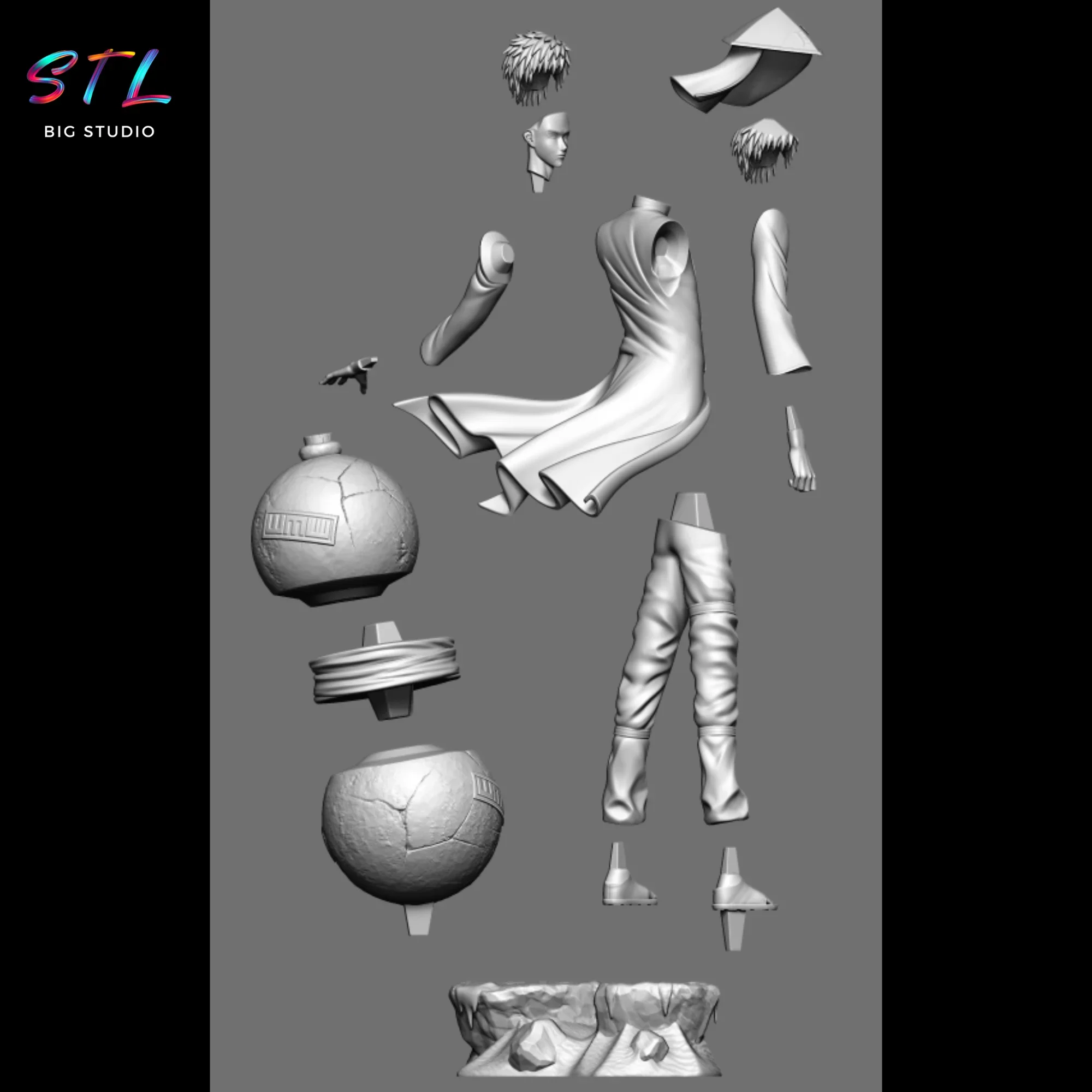 stl gaara kazekage impresion 3d figura naruto stl gaara kazekage impresion 3d figura naruto