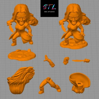 stl gamora chibi kawaii impresion 3d guardianes de la galaxia