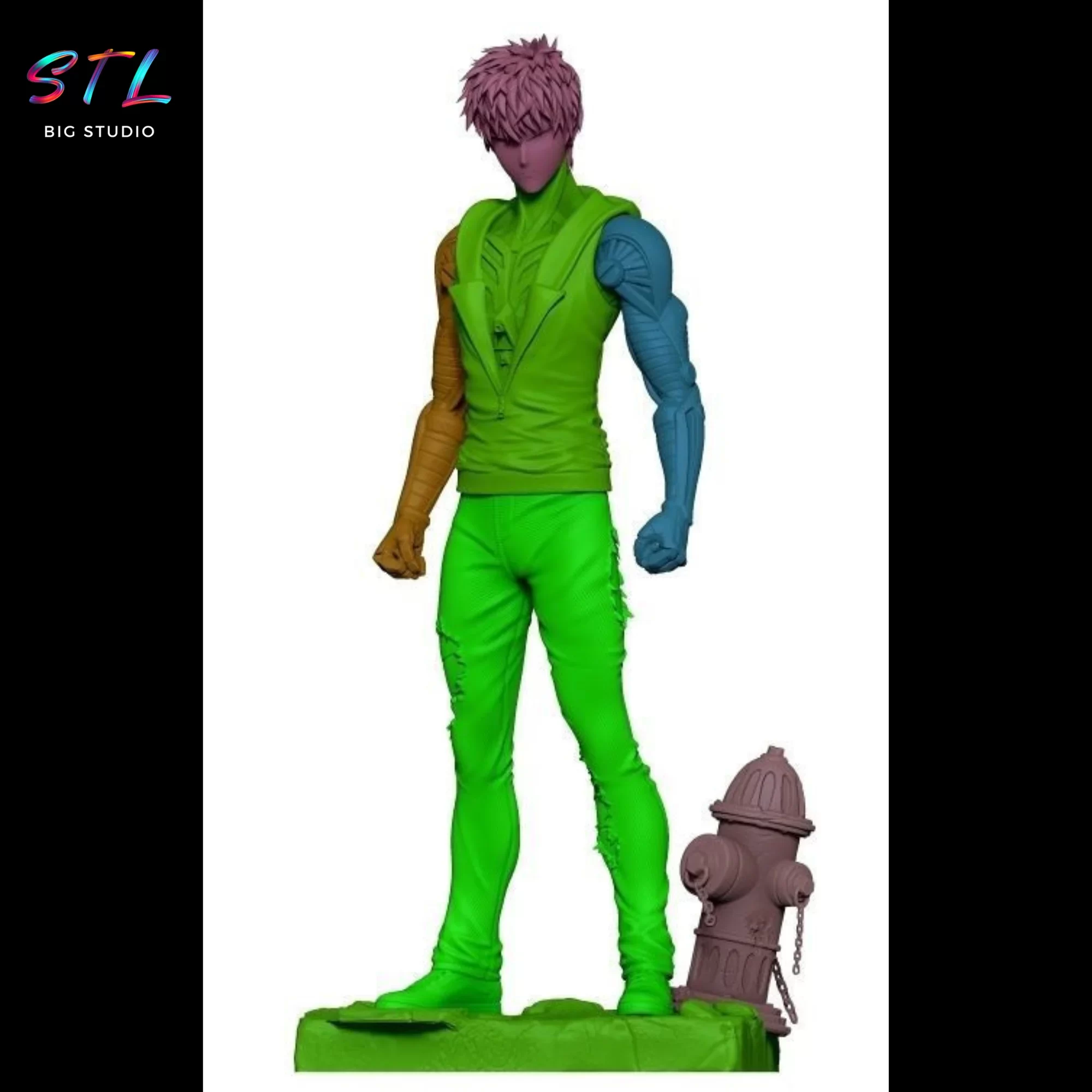 stl genos one punch man impresion 3d stl genos one punch man impresion 3d