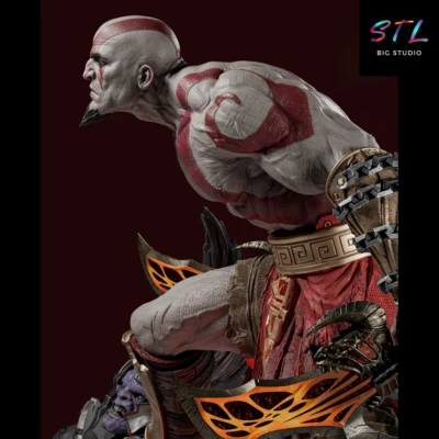 stl god of war figura kratos para impresion 3d