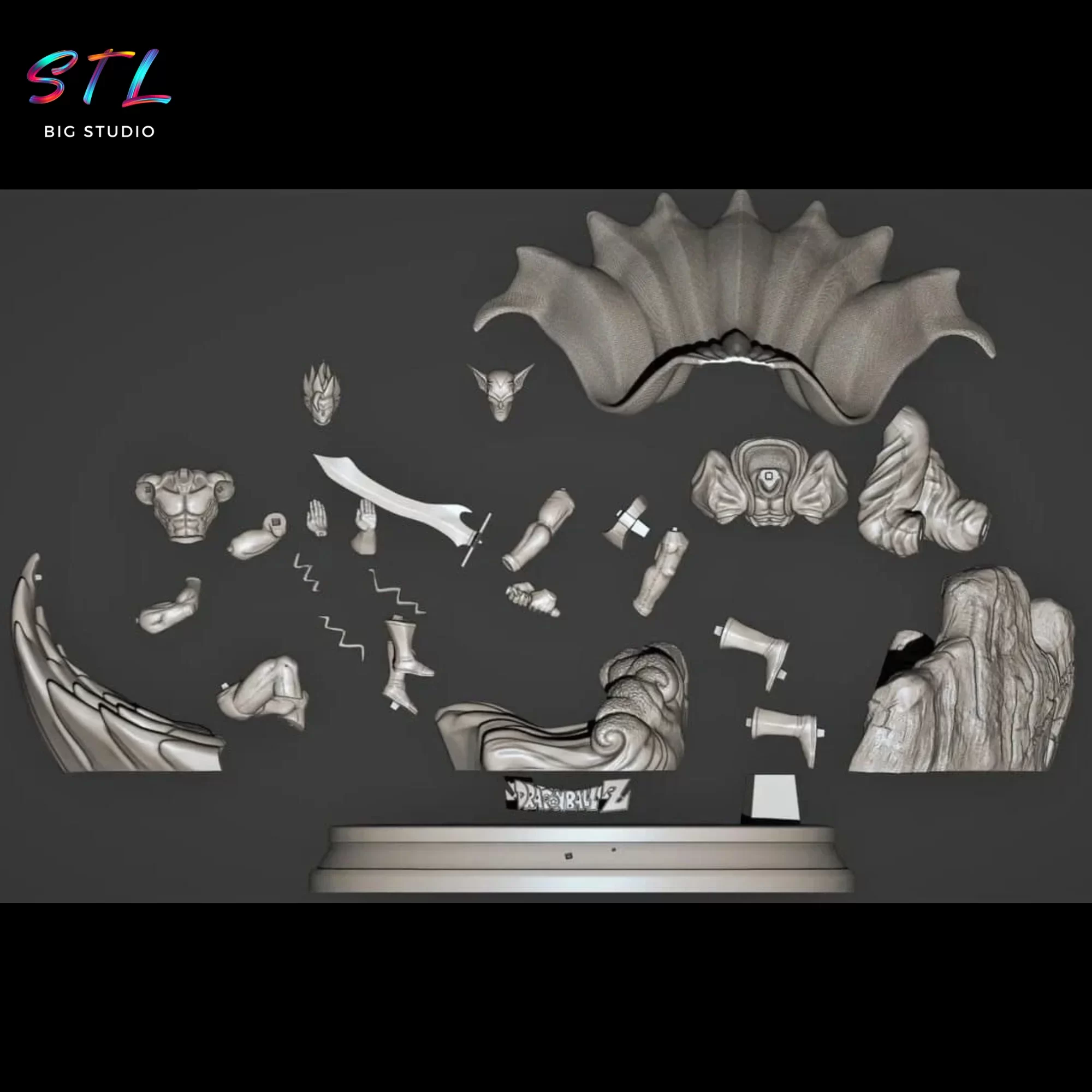 stl gohan vs dabra diorama dragon ball impresion 3d stl gohan vs dabra diorama dragon ball impresion 3d