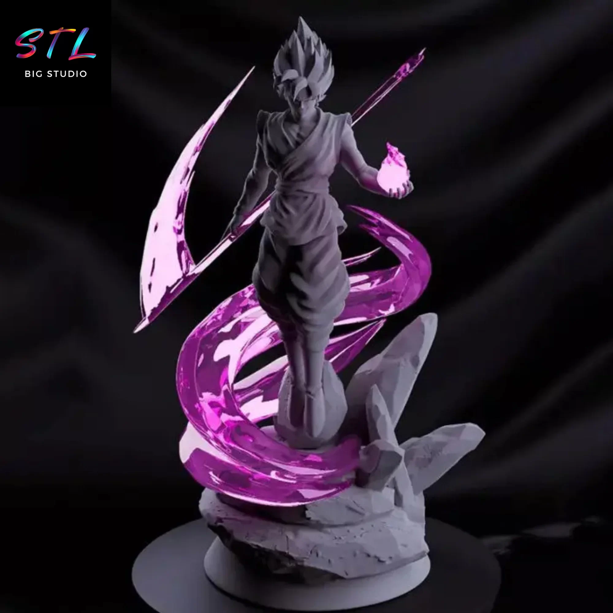 stl goku black impresion 3d bola de dragon
