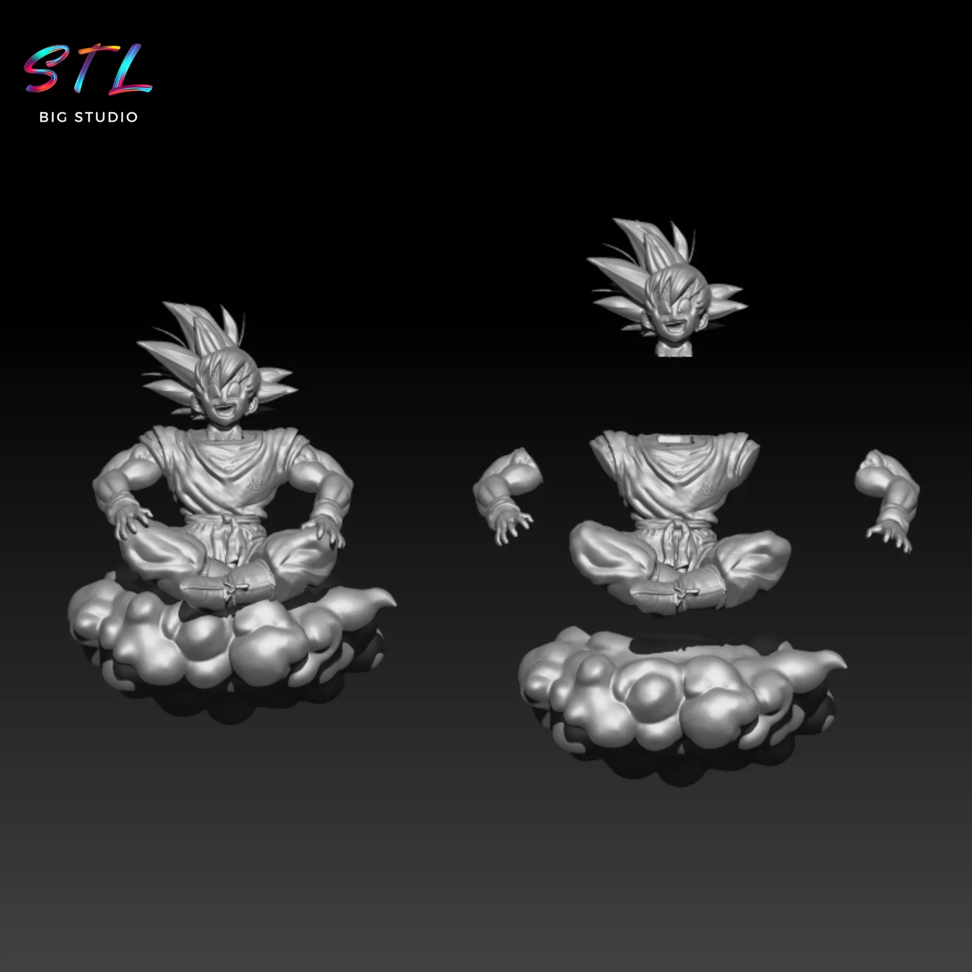 stl goku nube kinton bola de dragon 3d stl goku nube kinton bola de dragon 3d