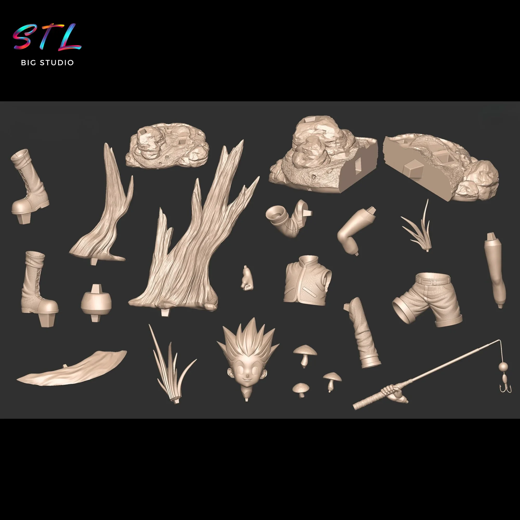 stl gon freecss diorama hunter x hunter impresion 3d stl gon freecss diorama hunter x hunter impresion 3d