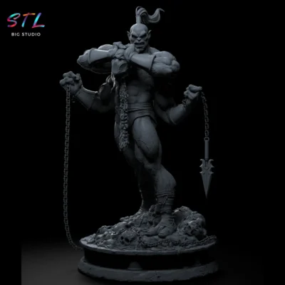 stl goro mortal kombat impresion 3d
