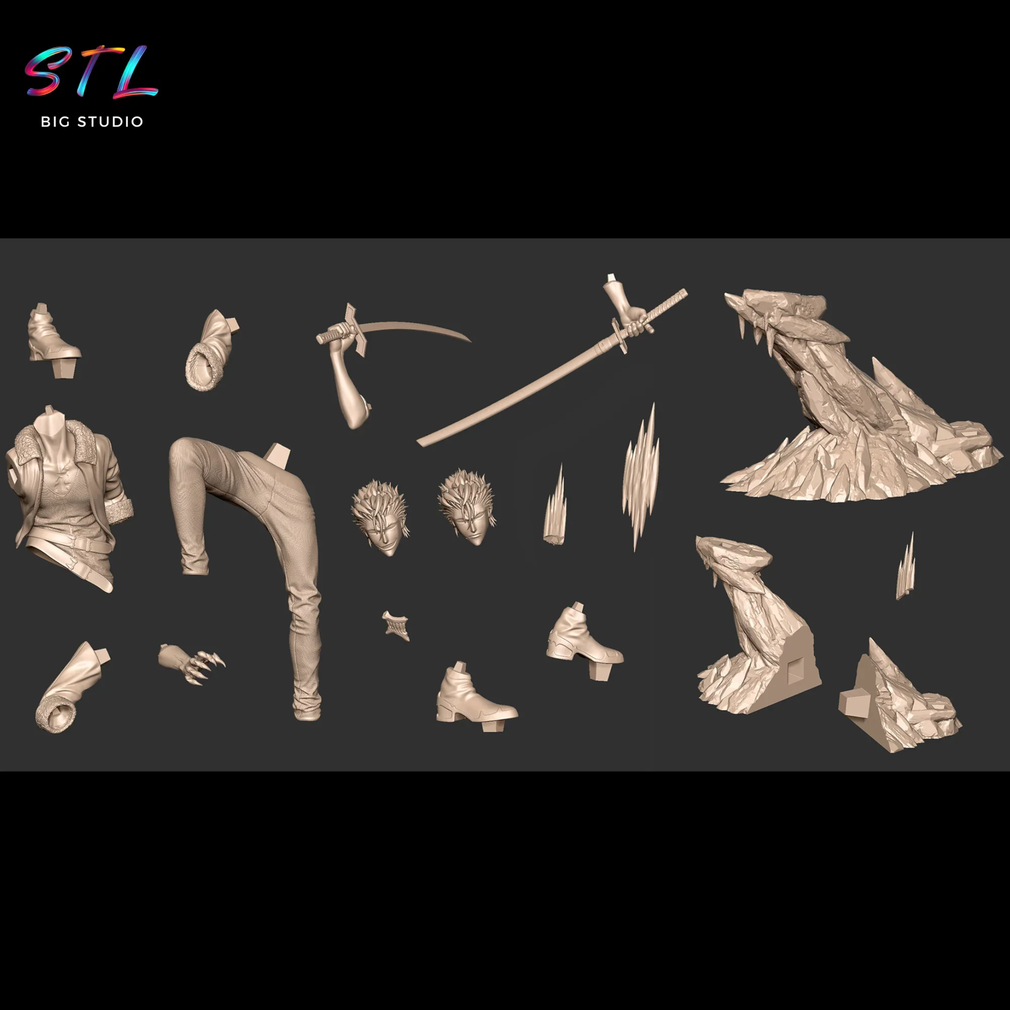 stl grimmjow bleach para impresion 3d stl grimmjow bleach para impresion 3d