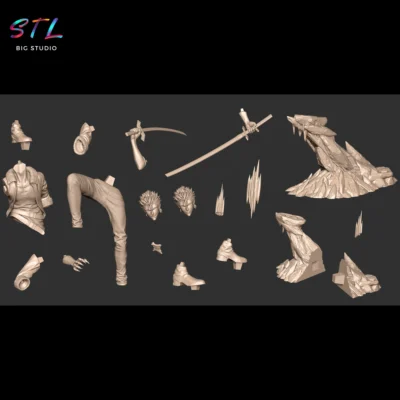 stl grimmjow bleach para impresion 3d