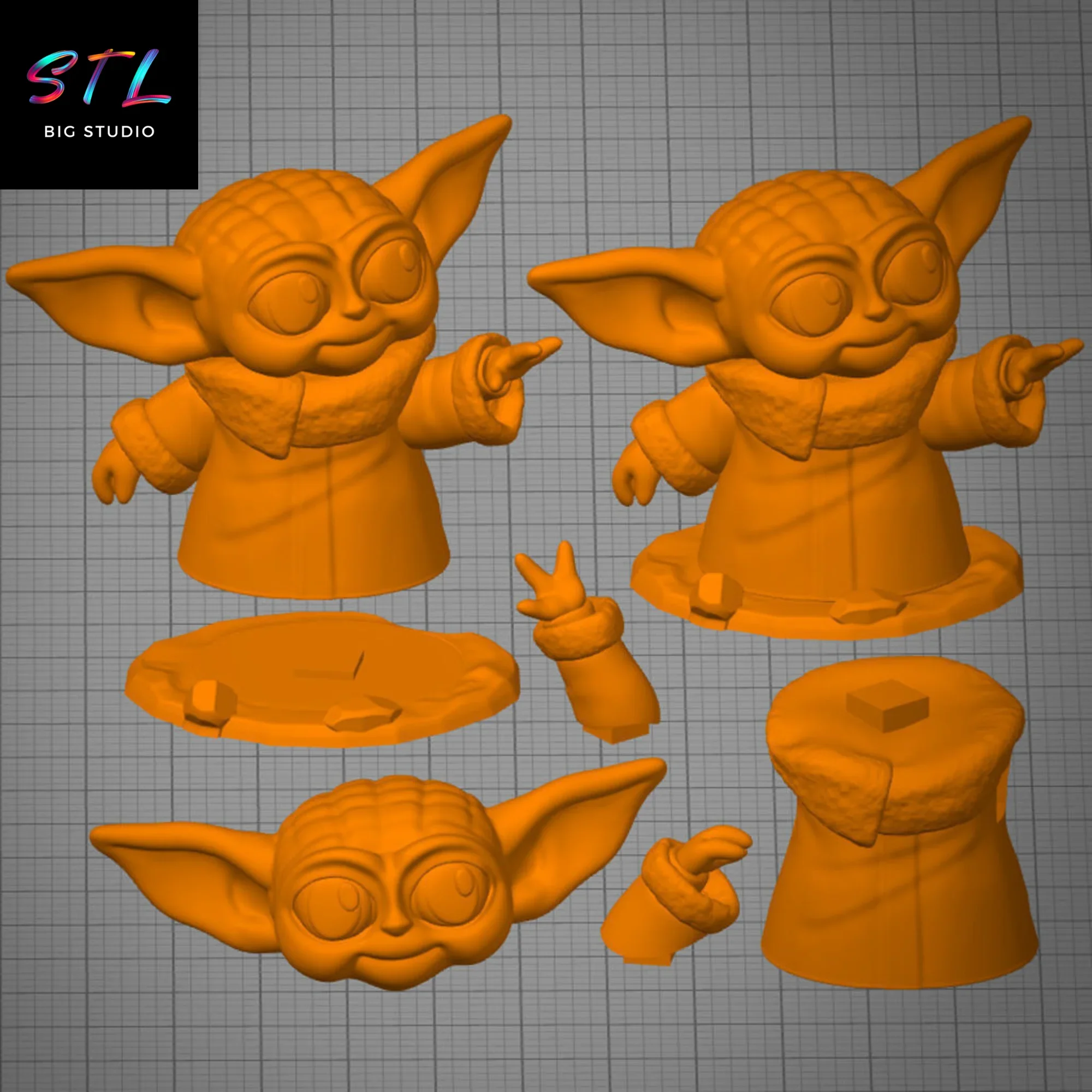 stl grogu chibi kawaii para impresion 3d star wars stl grogu chibi kawaii para impresion 3d star wars