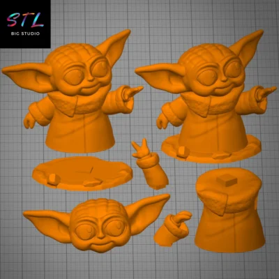 stl grogu chibi kawaii para impresion 3d star wars