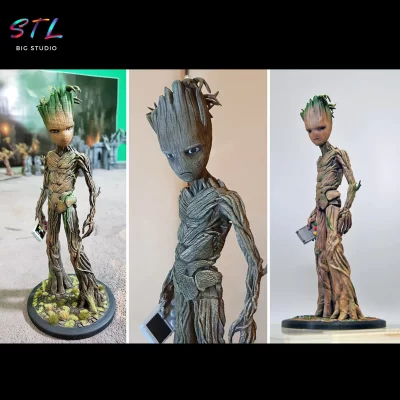 stl groot adolescente impresion 3d guardianes de la galaxia