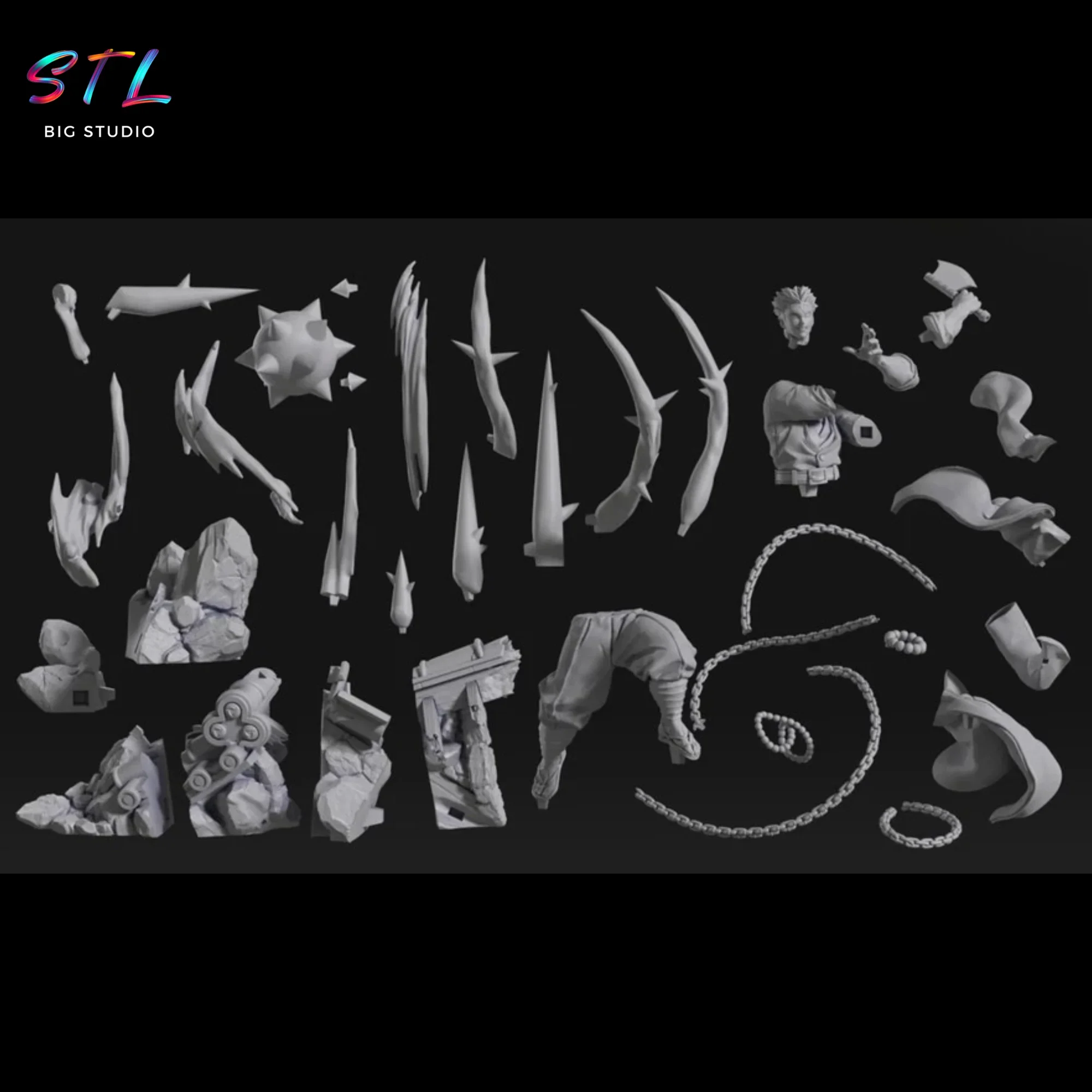 stl gyomei himejima figura demon slayer impresion 3d stl gyomei himejima figura demon slayer impresion 3d