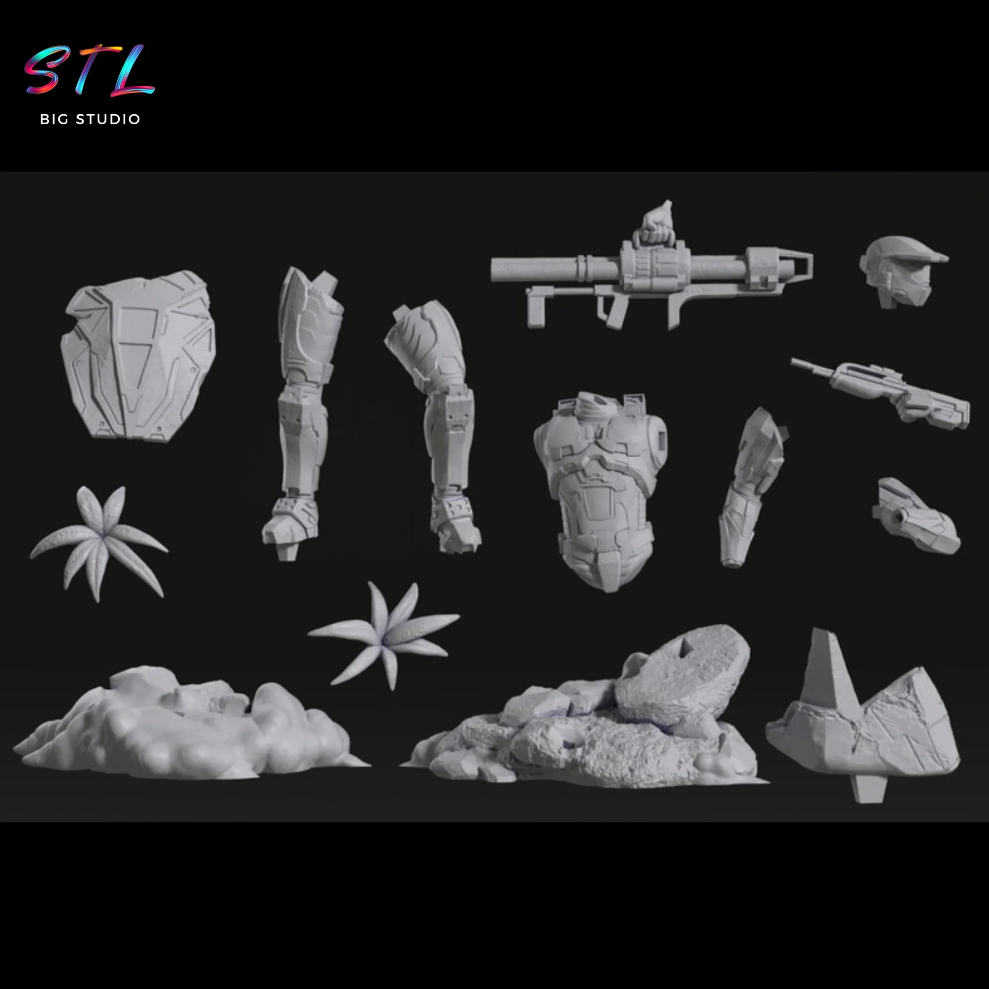 stl halo master chief impresion 3d figura stl halo master chief impresion 3d figura