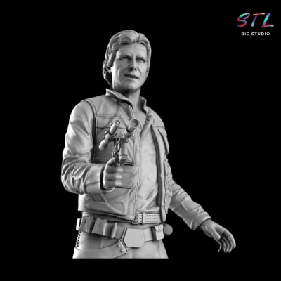 stl han solo figura imprimir 3d