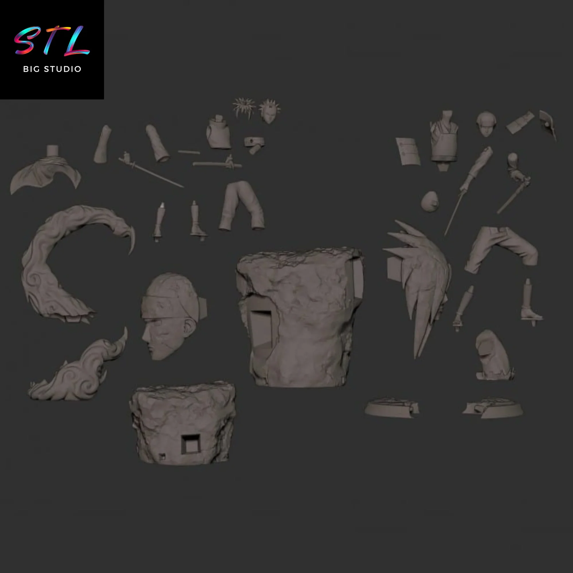 stl hashirama y madara impresion 3d figura naruto shippuden stl hashirama y madara impresion 3d figura naruto shippuden