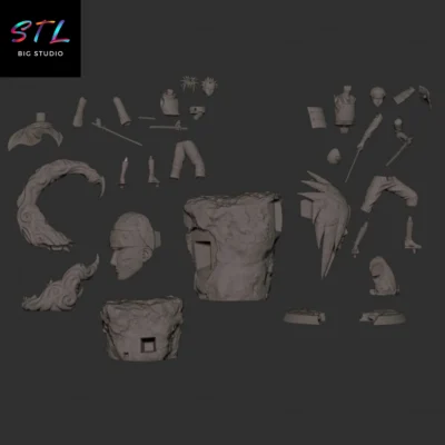 stl hashirama y madara impresion 3d figura naruto shippuden