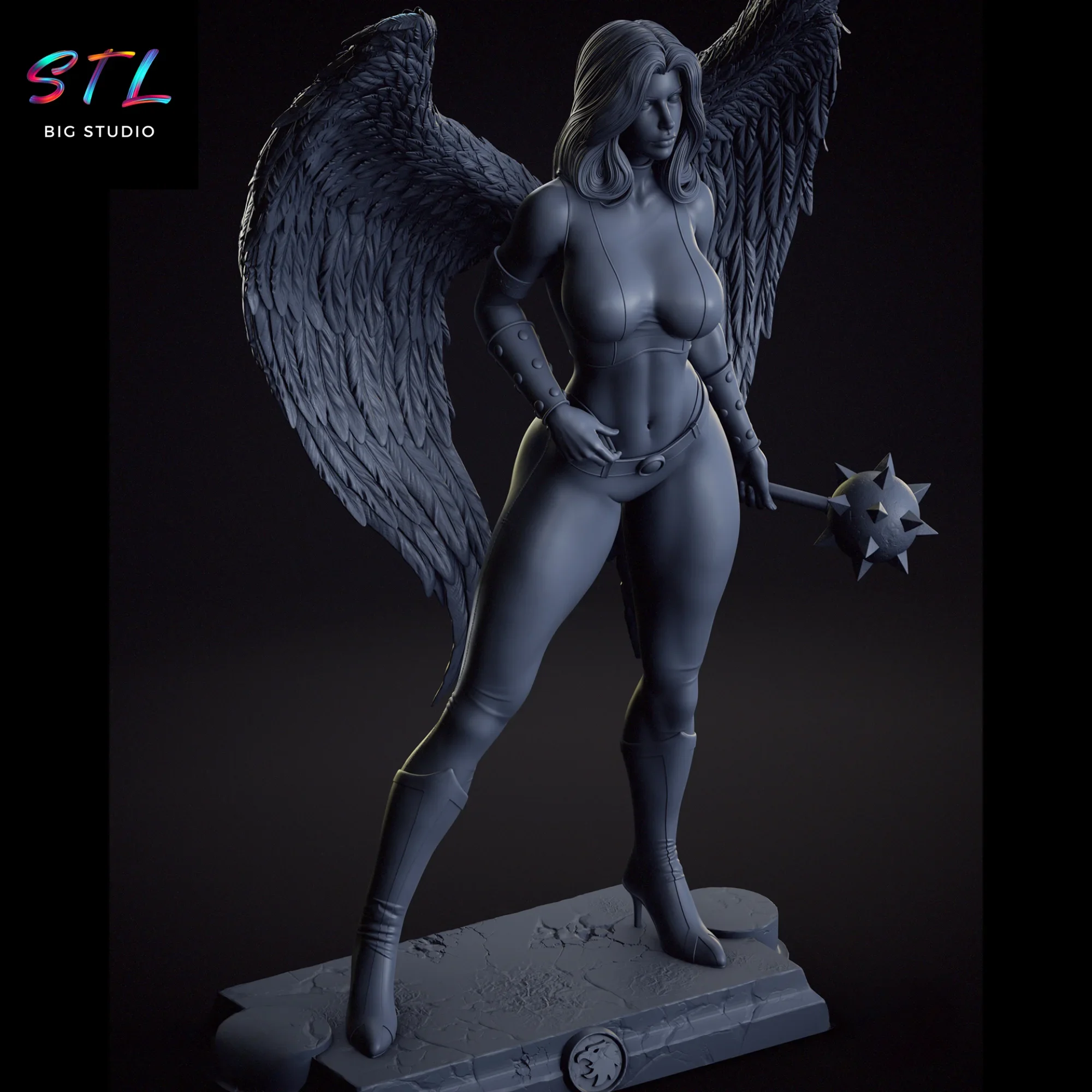 stl hawkgirl impresion 3d dc