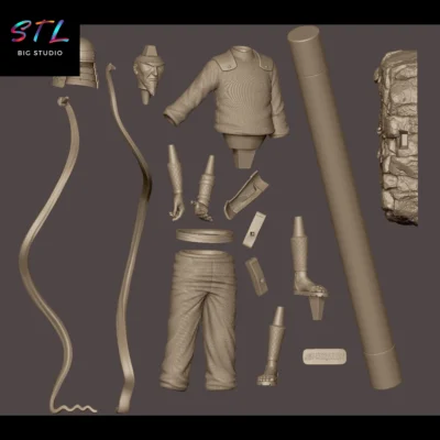 stl hiruzen sarutobi para impresion 3d