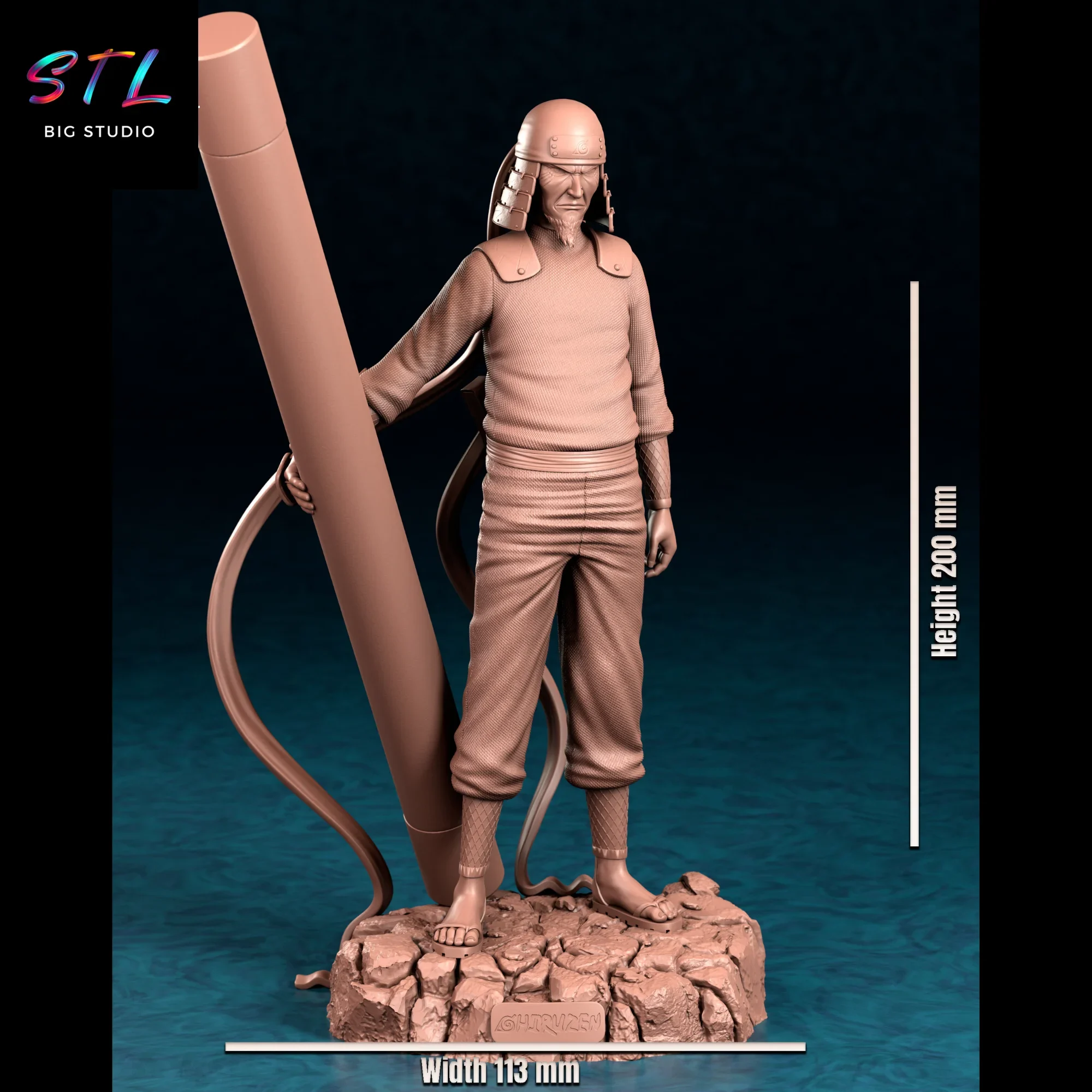 stl hiruzen sarutobi stl naruto figura para imprimir en 3d stl hiruzen sarutobi stl naruto figura para imprimir en 3d