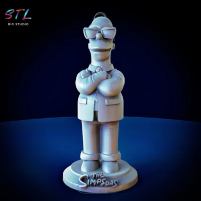 stl homer simpson men in black figura impresion 3d