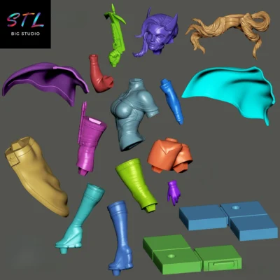 stl huntress dc comics impresion 3d