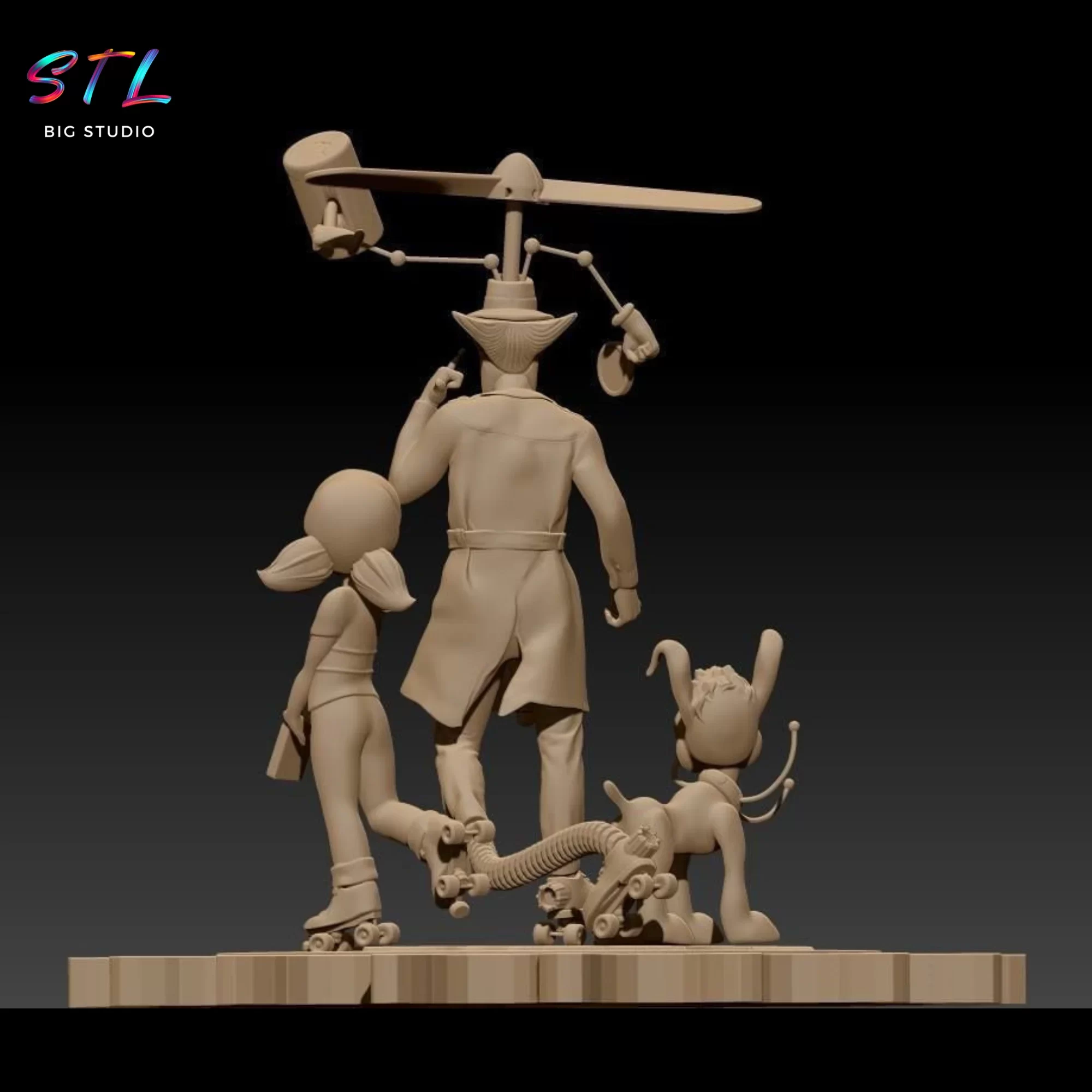 stl inspector gadget diorama imprimir 3d stl inspector gadget diorama imprimir 3d