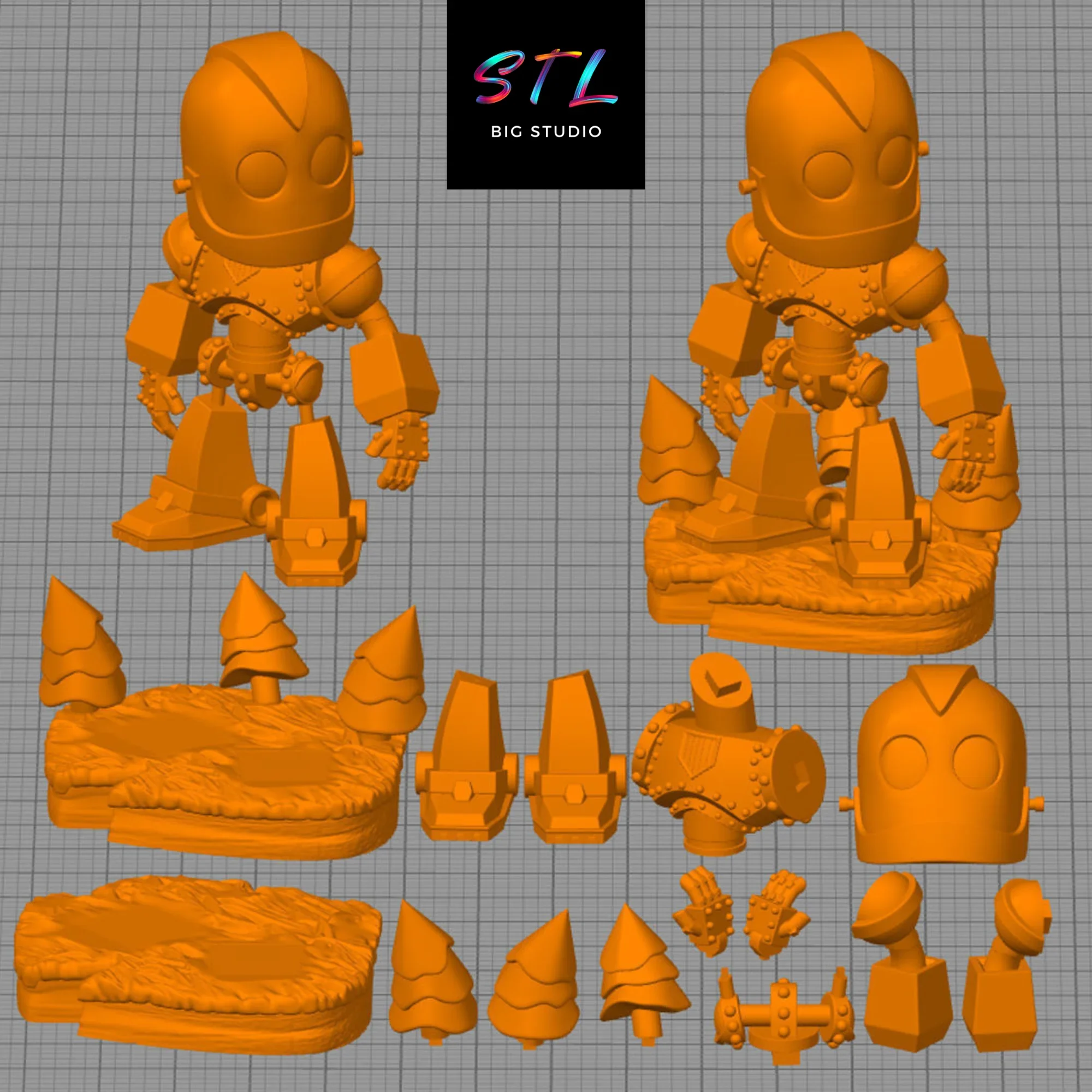 stl iron giant chibi kawaii figura para impresion 3d stl iron giant chibi kawaii figura para impresion 3d