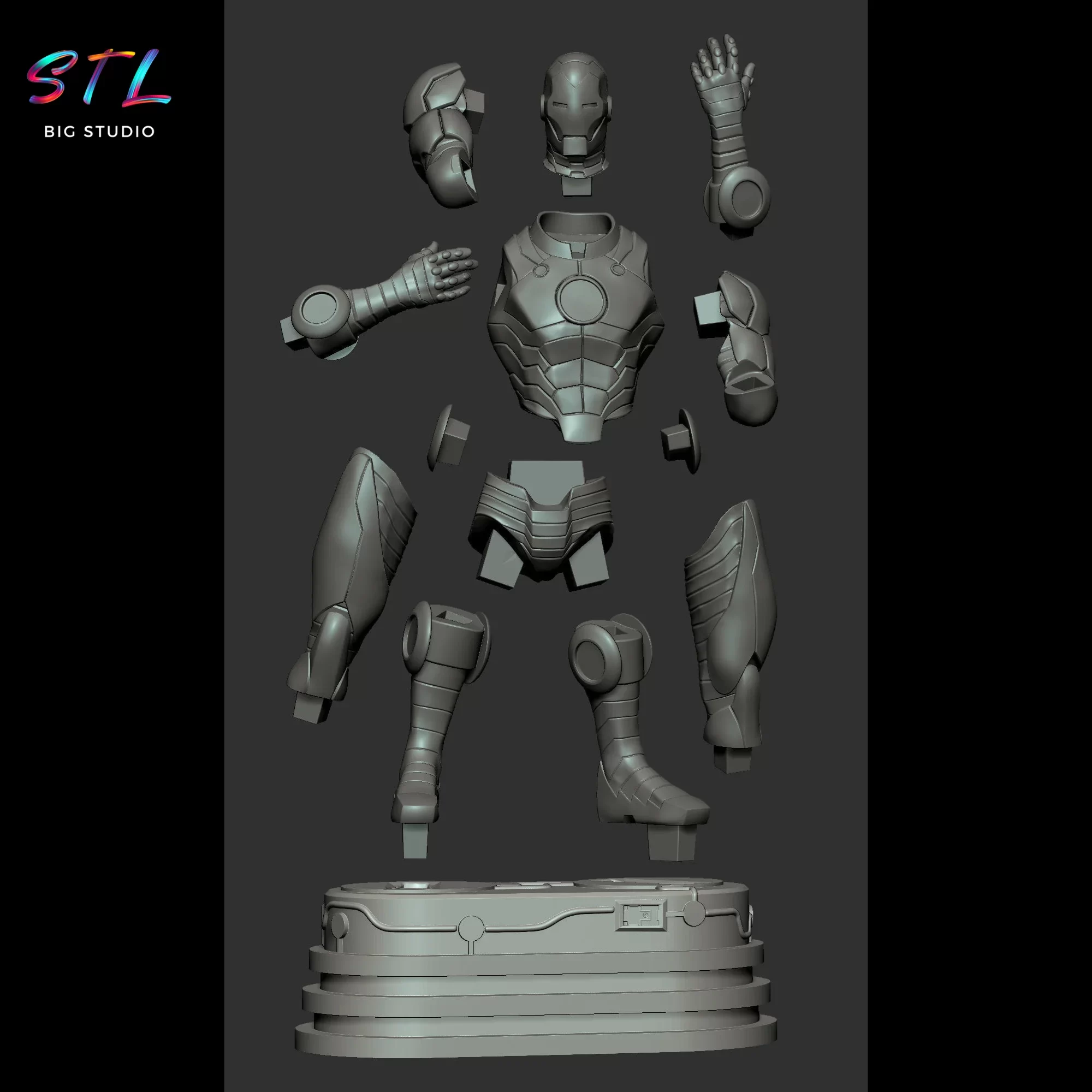 stl iron man para imprimir en 3d