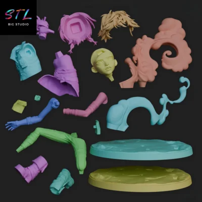 stl isha lol figura para impresion 3d